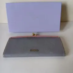 Paul Smith がま口 長財布 グレー ピンク