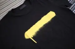 ディーゼル DIESEL diesel Tシャツ 黒 黄色 ロゴ プリント S
