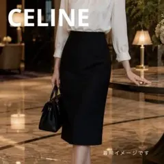 CELINE セリーヌ FINITION MAIN スカート 36 ネイビーのサムネイル