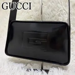 【希少】GUCCI ワンショルダーバッグ パテントレザー Gロゴ ブラックY2Kのサムネイル