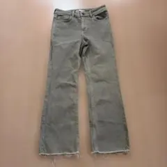 ZARA モスグリーンストレートパンツ 36