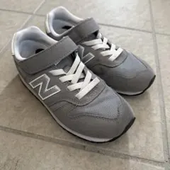 ニューバランス キッズスニーカー 19.5cm グレー マジックテープ