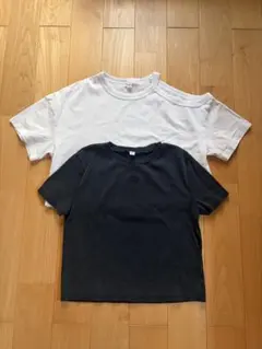 ジーユー❤️ティーン❤️クロップドワンショルダーT・リブクロップドロゴT❤️セットのサムネイル