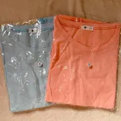 【お得な2色2枚組】Tシャツ 無地 ストレッチ 綿100 カットソー レディース