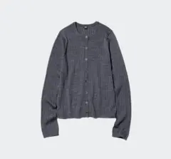 メリノリブクルーネックショートカーディガン