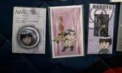 NARUTO ロック・リー グッズセット 缶バッジ キーホルダー