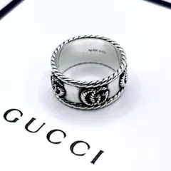 ✨美品✨ GUCCI マーモント GG ダブルG リング 燻し シルバー 925