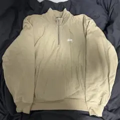 【希少！】Stussy ベージュ ハーフジップ トレーナー M