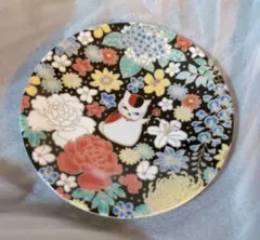 希少品】夏目友人帳 九谷焼 カップ＆小皿セット 梅菊 ニャンコ先生