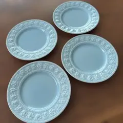 ウェッジウッド☆イングリッシュレース☆パン・ケーキ皿4枚【美品