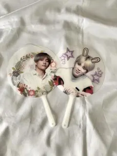 BTS 防弾少年団 V テテ テヒョン JIMIN ジミン クリアミニうちわ