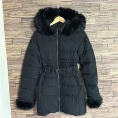 RESEXXY フード付き　ダウンコート ブラック サイズS ファー付き