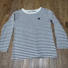 DOUBLE.B ストライプ キッズ長袖カットソー 120cm　ミキハウス