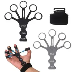 フィンガーパワー トレーナー 2個 指トレーニング ブラック 黒 グレー 男女