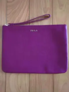 FURLA 　クラッチバック ポーチ　パープルのサムネイル