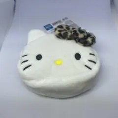 【ハローキティ ミニフェイスポーチ】ヒョウ柄ブラウン 大人気キャラクターサンリオ