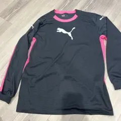 Puma スポーツシャツ 黒/ピンク 長袖 ウェア プーマ シャツ