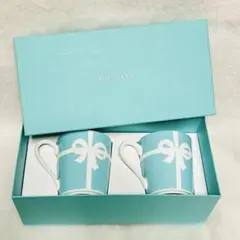ティファニー TIFFANY&Co マグカップ ブルー リボン ペア
