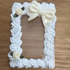 ハンドメイド ホイップデコ トレカケースB8 ホワイト 訳あり