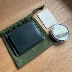 ほぼ新品 グレンロイヤGLENROYAL フルブライドルレザー マネークリップ