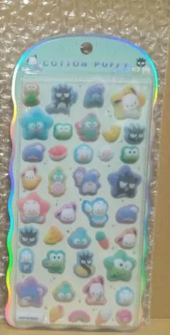 【正規品】コットンパフィーシール　はぴだんぶい　サンリオ