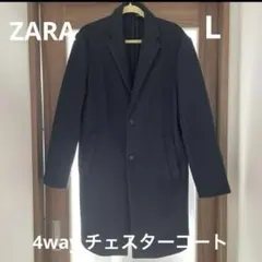 ネイビー チェスターコート