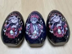 【3個セット】鬼滅の刃 童磨・猗窩座　卵型　エッグ缶　金平糖テトラ、シール入り