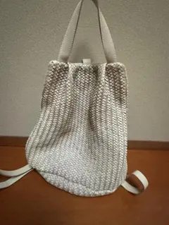 TIBERIO FERRETTI レザーメッシュ リュック ホワイト - メルカリ