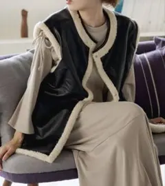 値下げ☆Kastane フェイクレザーリバボアベスト