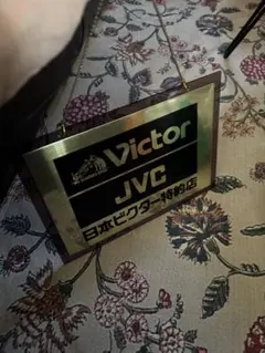 当時物　希少レアVictor JVC プレート　ビクター　両面　ヴィンテージのサムネイル