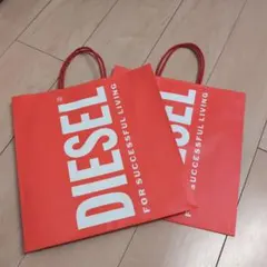 DIESEL 紙袋　赤　2枚セット