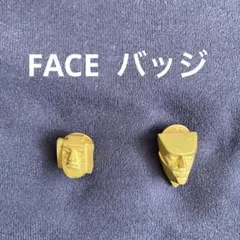 顔　バッジ　ブローチ