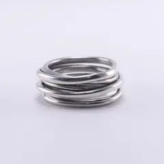 ユーロ ヴィンテージ シルバー925 10g マルチバンド リング 18号