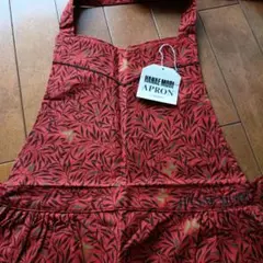 HANAE MORI エプロン レッド リーフ柄のサムネイル