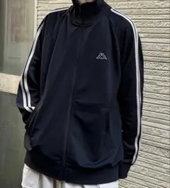 Kappa 袖ラインジャージ トラックジャケット ユニセックス ブラック