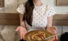 SHEIN ドット柄 半袖 Tシャツ ホワイト Lサイズ