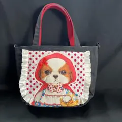 コヤンイサムチョン ハンドメイド⭐️あおりポケット付き巾着バッグ