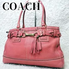 Coach totebag tassel leather stitch