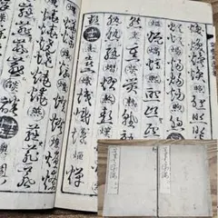 LL9711 古い和本 『 草書淵海 ２冊揃』井出臥渓 漢字 手本 書道 古文書 LL9711 古い和本 『 草書淵海 2冊揃』井出臥渓 漢字 手本 書道 古文書