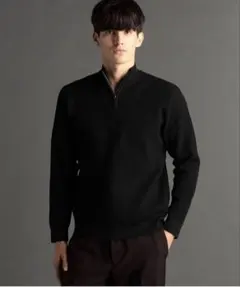 MONSIEUR NICOLE ダイヤジャカード スタンドジッププルオーバーニッ