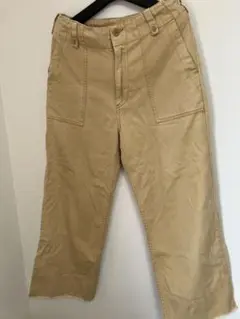 期間限定! ベージュ ハイウエスト チノパン