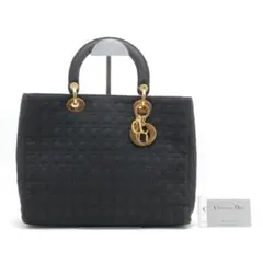 Christian Dior レディディオール カナージュ 黒 ゴールド金具のサムネイル