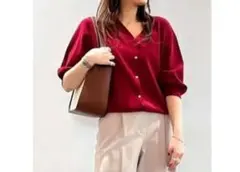 美品✨PLST UVカットレーヨンブレンドバックボタン2WAYカーデセーター L