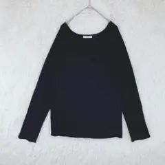 【クラシカルエルフ】レディース 長袖 リブカットソー 大きめ XL ブラック