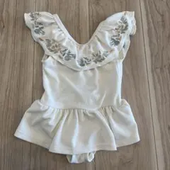 mamaraku フリル付き レモン柄　ワンピース水着　95