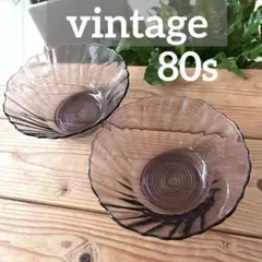 80s 昭和レトロ レトロポップ ガラス器 デザートボウル おうちカフェ⁠