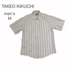 タケオキクチ TAKEO KIKUCHI 半袖シャツ ワイシャツ ストライプ Mのサムネイル