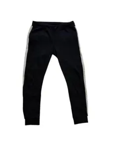 NEVERA ブラック ジョガーパンツ サイドストライプ