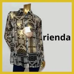 新品タグ付き rienda ネイティブ柄 シアーシャツ Fのサムネイル