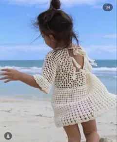 littlemaddie クロシェ　ニット　ワンピース